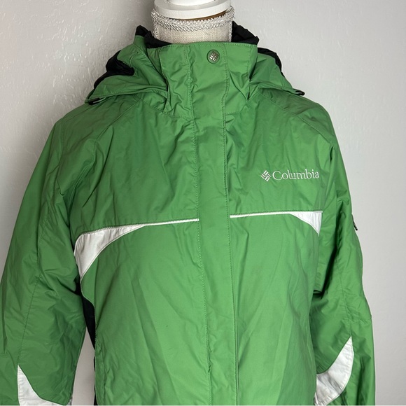 Columbia Sportswear Company Coat Womens Jacket Green Fleece Lined Full Zip - Picture 12 of 13